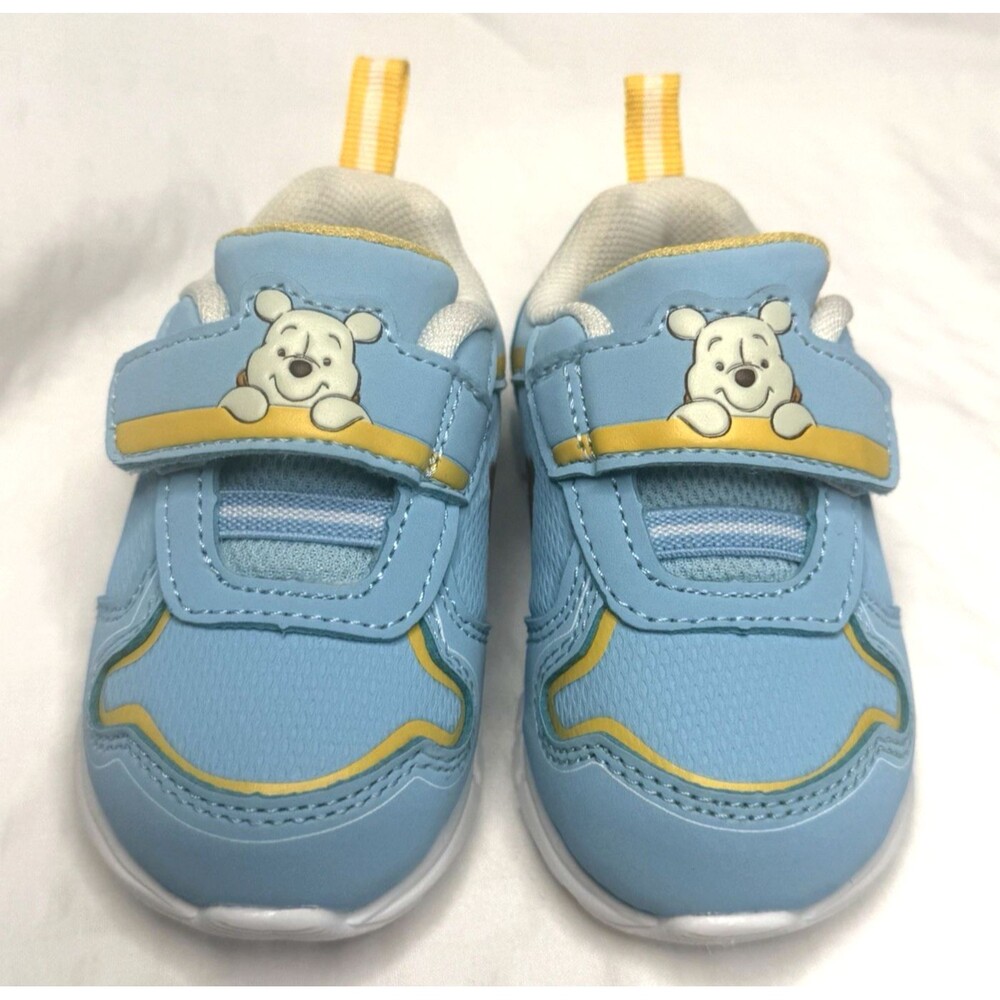 Disney Winnie The Pooh Baby Infant Sneakers Walking Shoes Size 4c Blue Retro